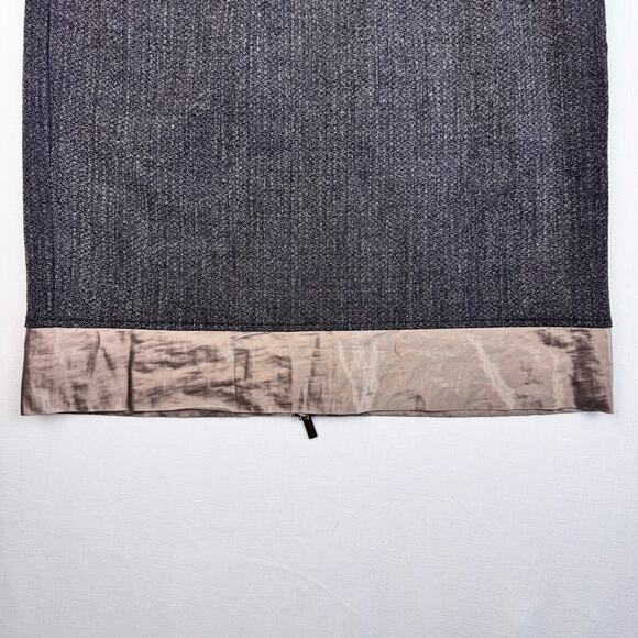 BCBG wool straight Skirt size 10 Metallic band - Picture 13 of 13